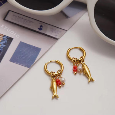 Fish Charm Earrings
